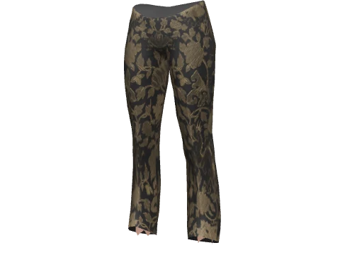 Gold Print Pants