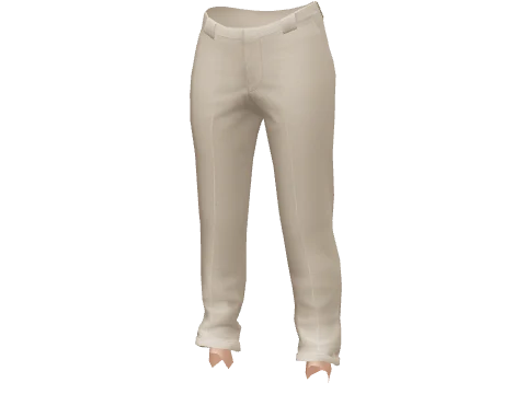 Cream Fitted Chinos