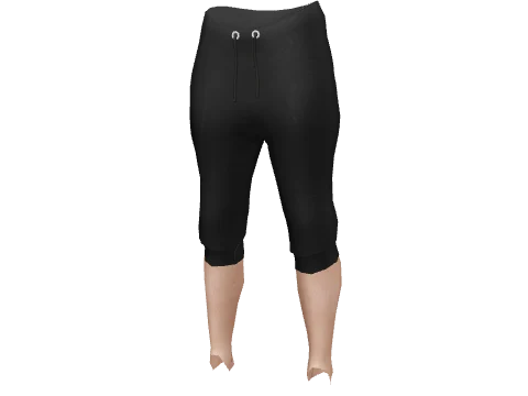 Black Leather Low Crotch Shorts