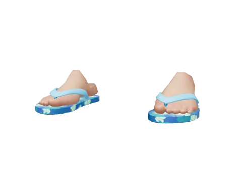 Blue Clover Flip-Flops
