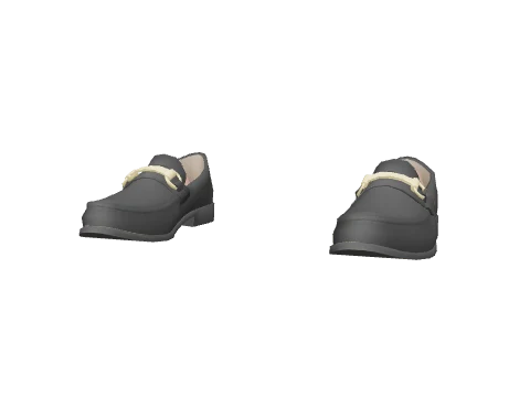 Black Buckled Loafers