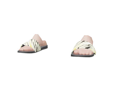 Wild Striped Pool Sliders