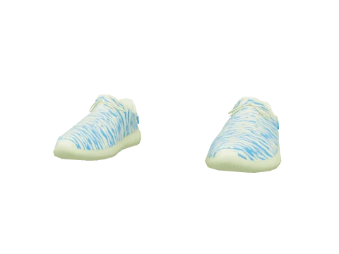 Blue & Green Zebra Sneakers
