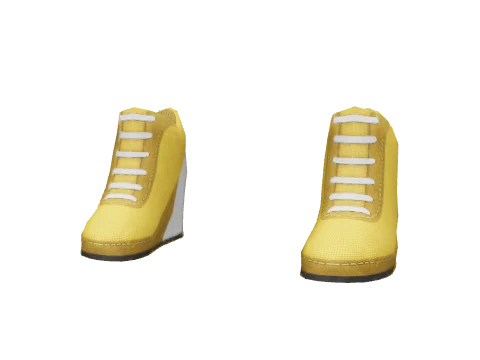 Yellow Sneaker Wedges