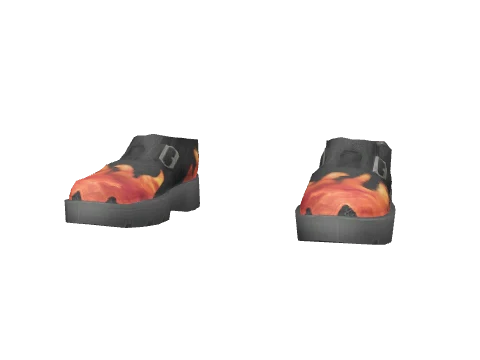 Flaming Skull Boots
