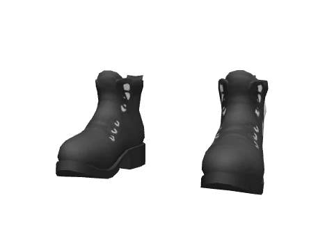 Black Skull Harness Boots