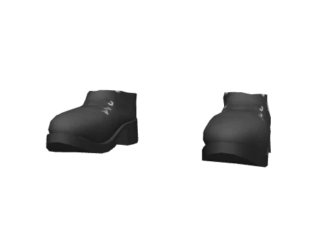 Black Skull Harness Boots