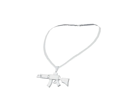 Silver Gun Necklace