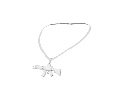 Silver Gun Necklace