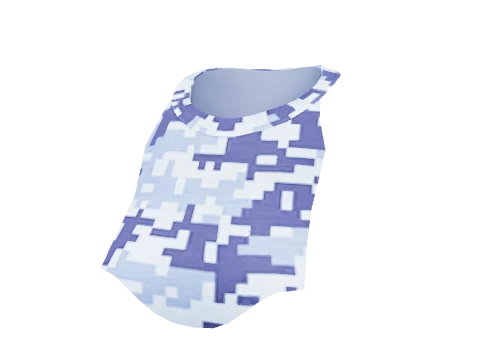 Blue Digital Rolled Tee