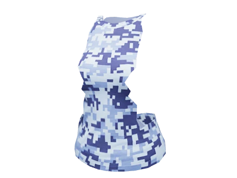 Blue Digital Rolled Tee