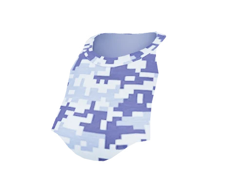 Blue Digital Rolled Tee