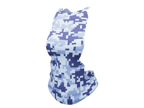Blue Digital Rolled Tee