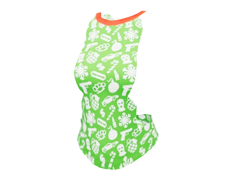 Green Festive Tucked Tee