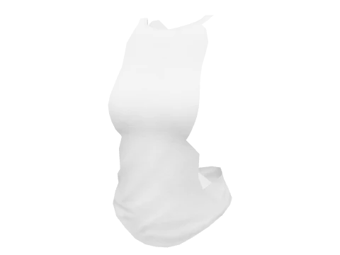 White Rolled Tee