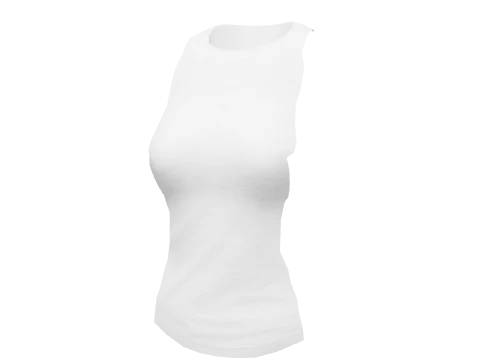 White Rolled Tee