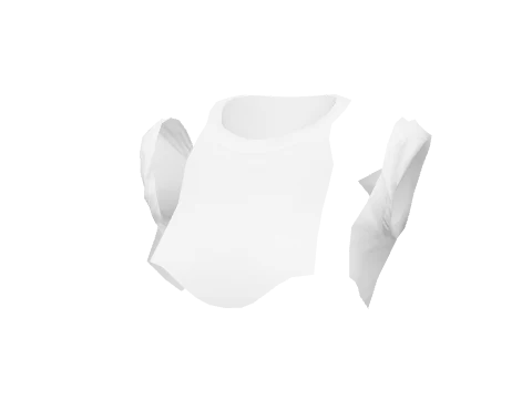 White Rolled Tee