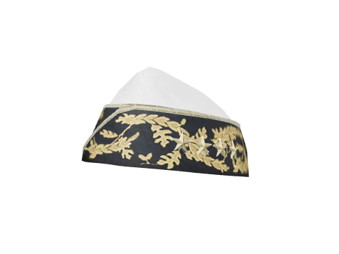 White & Gold Garrison Cap