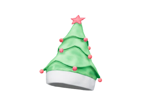 Green Festive Tree Hat