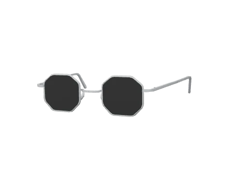 Silver/Black Octagonal