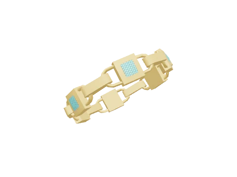 Gold Square Jewel Chain