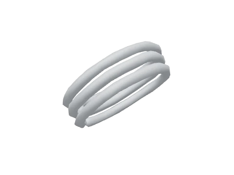 Silver Bangle Cuff Bracelet (L)