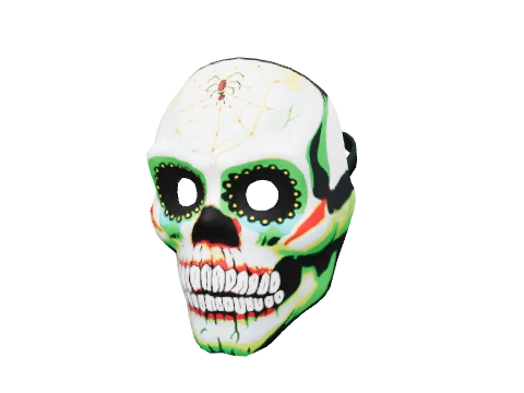 Green Vintage Skull Mask