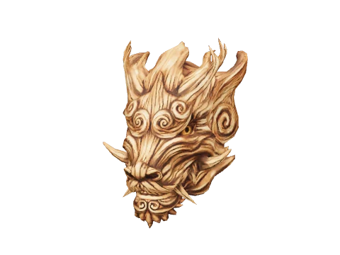 Wooden Dragon Mask