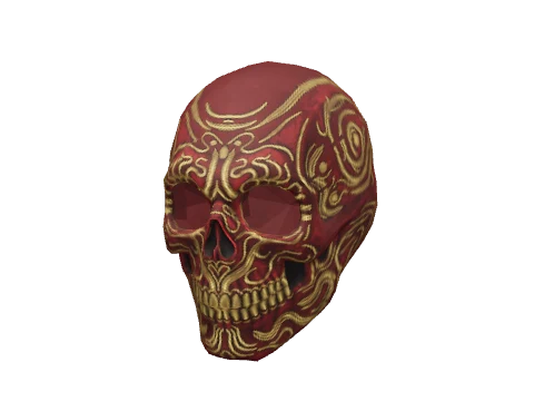 Red Ornate Skull