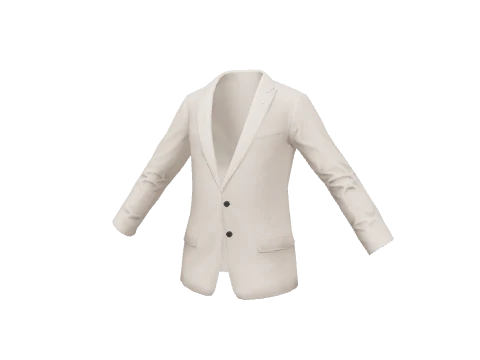 White Continental Closed Jacket