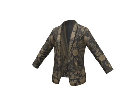 Gold Print Open Jacket