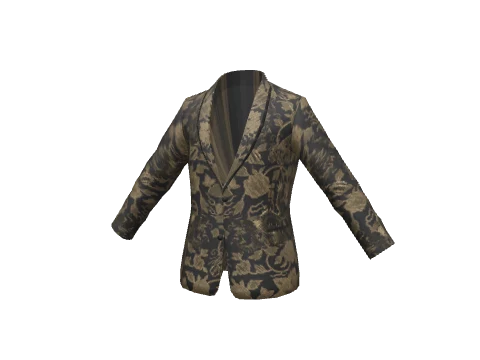 Gold Print Closed Jacket