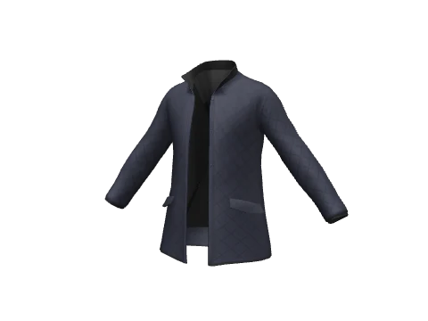 Navy Quilted Jacket