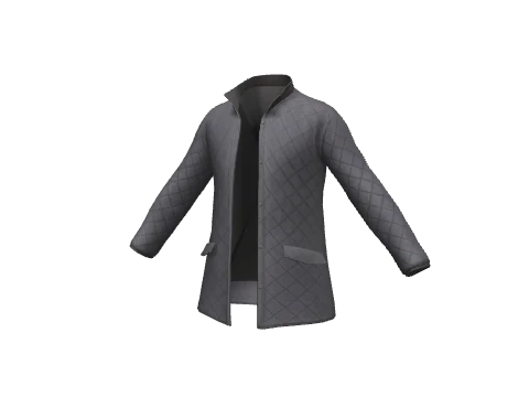 Gray Quilted Jacket