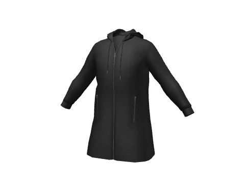 Black Longline Hoodie