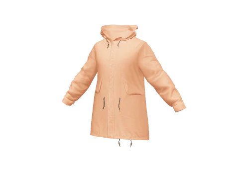 Peach Closed Parka