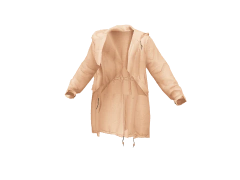 Peach Open Parka
