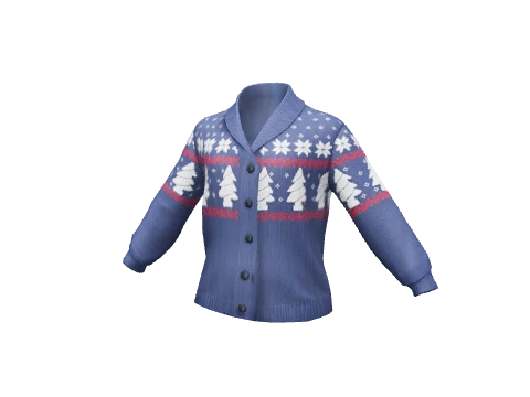Blue Trees Wool Sweater