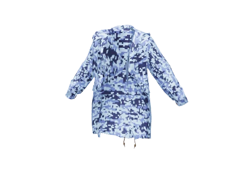 Blue Digital Open Parka