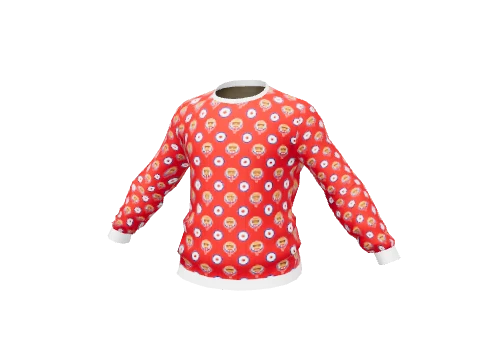 Burger Shot Pattern Sweater