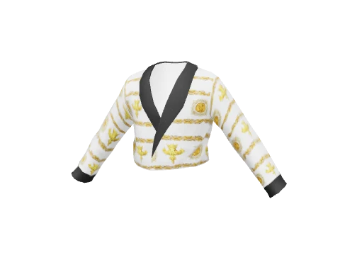 White SC Broker Silk Robe
