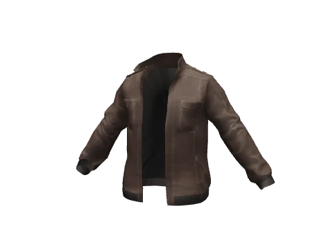 Brown Popped Leather Jacket