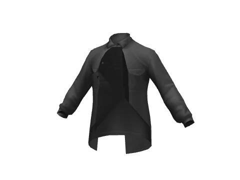 Black Double Shirt Open
