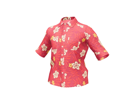 Red Botanical Shortsleeve
