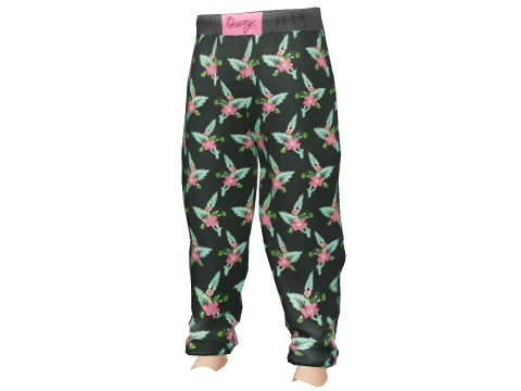 Dark Botanical Muscle Pants