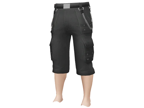 Black Chain Shorts