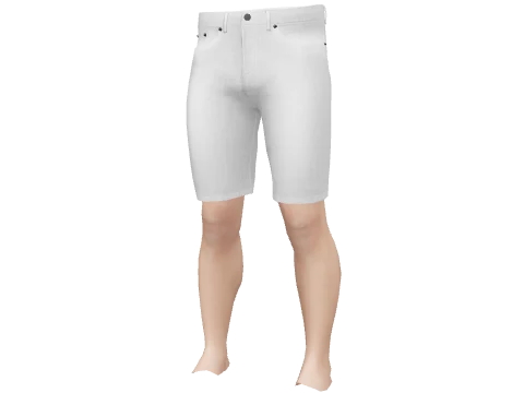 White Jean Shorts