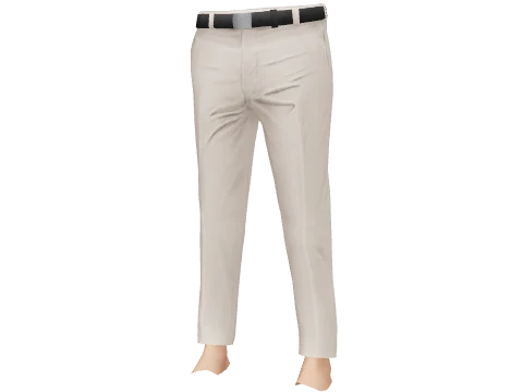 White Continental Slim Pants