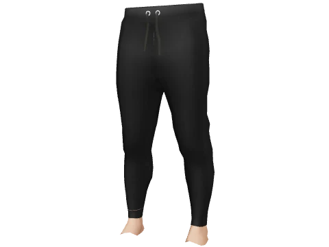 Black Leather Low Crotch Pants