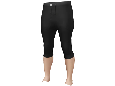 Black Leather Low Crotch Shorts